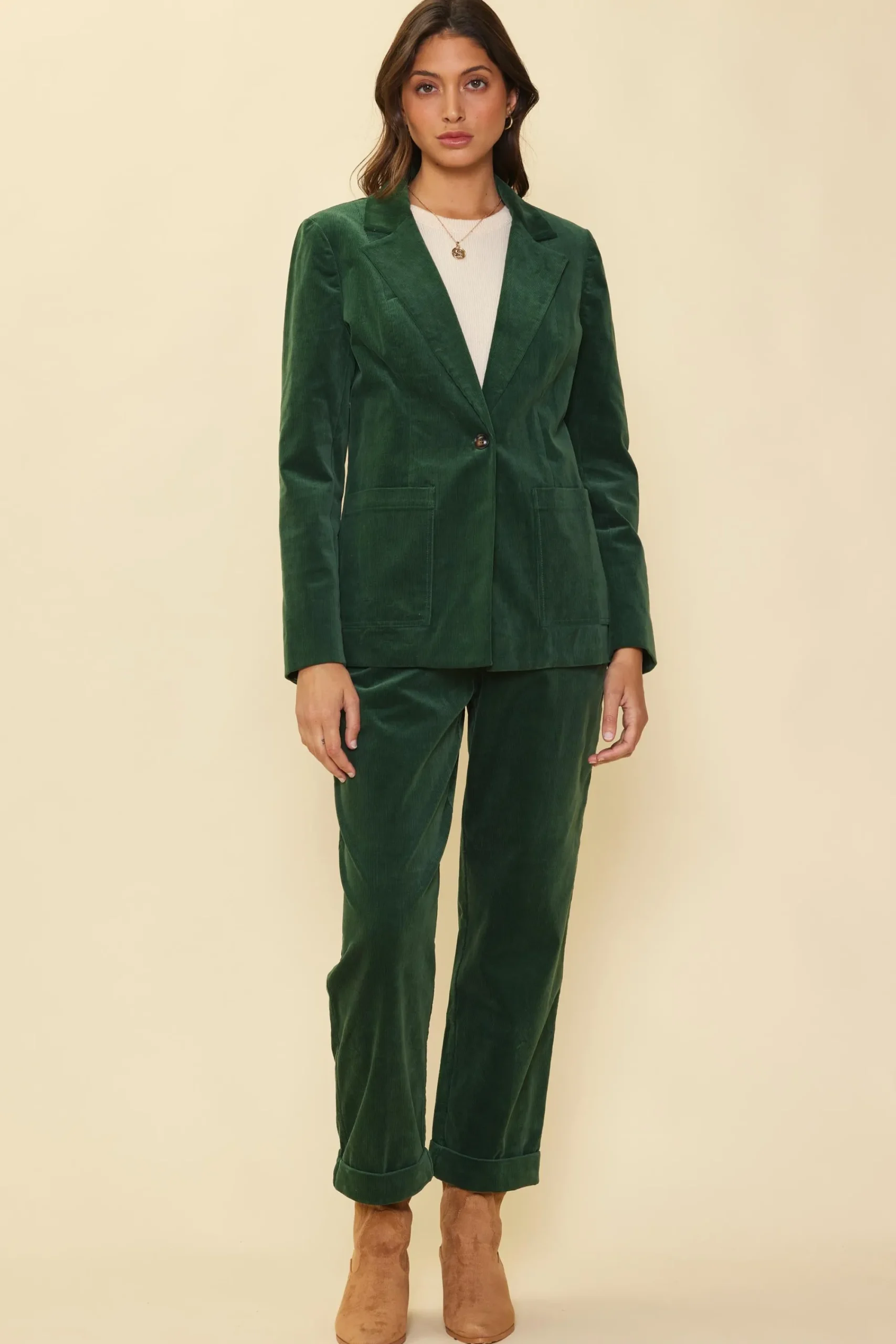 SKIES ARE BLUE Tailored Corduroy Blazer* Blazers