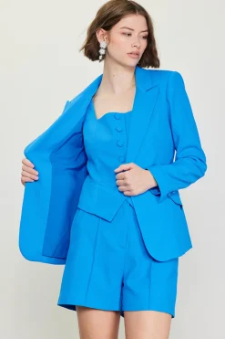 SKIES ARE BLUE Tailored Pintuck Shorts* Shorts