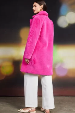 SKIES ARE BLUE Teddy Faux Fur Coat* Outerwear