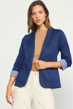 SKIES ARE BLUE Three Quarter Sleeve Knit Blazer* Blazers