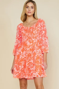 SKIES ARE BLUE Tropical Jacquard Mini Dress* Mini Dresses