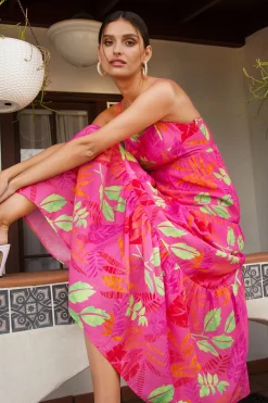 SKIES ARE BLUE Tropical Print Maxi Dress* Maxi Dresses