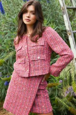 SKIES ARE BLUE Tweed Structured Jacket* Outerwear|Blazers