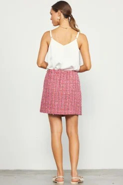 SKIES ARE BLUE Tweed Wrap Mini Skirt* Skirts