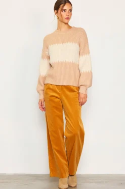 SKIES ARE BLUE Two Tone Mock Neck Sweater* Sweaters