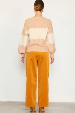 SKIES ARE BLUE Two Tone Mock Neck Sweater* Sweaters