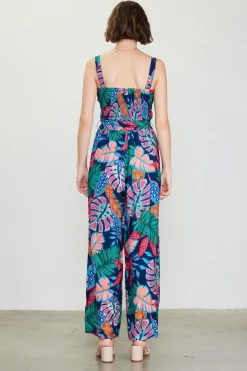 SKIES ARE BLUE Ula Print Smocked Jumpsuit* Jumpsuits