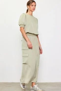 SKIES ARE BLUE Utility Cargo Pocket Midi Skirt* Skirts