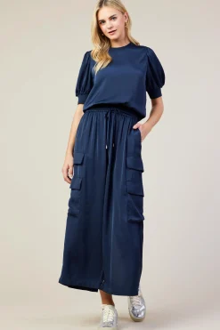 SKIES ARE BLUE Utility Cargo Pocket Midi Skirt* Skirts