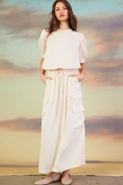 SKIES ARE BLUE Utility Cargo Pocket Midi Skirt* Skirts