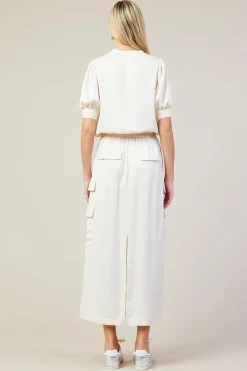 SKIES ARE BLUE Utility Cargo Pocket Midi Skirt* Skirts