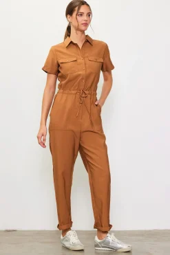 SKIES ARE BLUE Utility Short Sleeve Jumpsuit* Jumpsuits