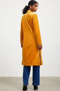 SKIES ARE BLUE Velvet Duster Coat* Outerwear