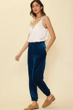 SKIES ARE BLUE Velvet Jogger Pants* Pants
