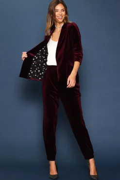 SKIES ARE BLUE Velvet Jogger Pants* Pants