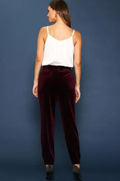 SKIES ARE BLUE Velvet Jogger Pants* Pants