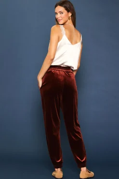 SKIES ARE BLUE Velvet Jogger Pants* Pants