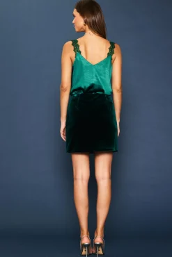 SKIES ARE BLUE Velvet Side Slit Mini Skirt* Skirts