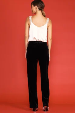 SKIES ARE BLUE Velvet Wide Leg Pants* Pants