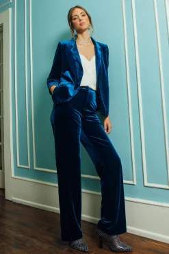 SKIES ARE BLUE Velvet Wide Leg Pants* Pants
