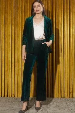 SKIES ARE BLUE Velvet Wide Leg Pants* Pants