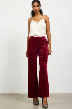 SKIES ARE BLUE Velvet Wide Leg Pants* Pants