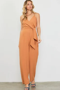 SKIES ARE BLUE Waist Tie Detail Sleeveless Jumpsuit* Jumpsuits