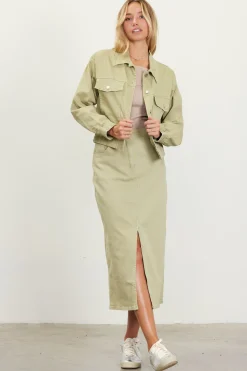 SKIES ARE BLUE Washed Cotton Twill Jacket* Outerwear