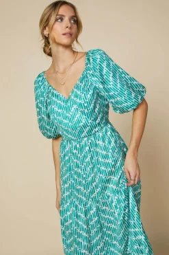 SKIES ARE BLUE Watercolor Chevron Maxi Dress* Maxi Dresses